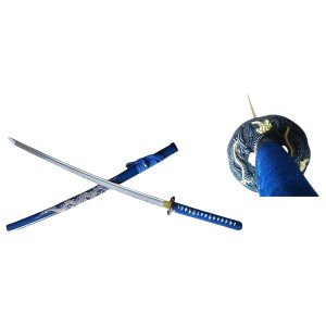 41" Full Tang Hand Forged Dragon Sword - Blue