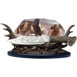Razor Tactical Fantasy Knife Resin Art Blade W/Stand - American Eagle
