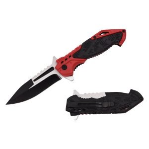 4.5" Razor Tactical Spring Assist Pocket Knife - Red & Black (Box 221)