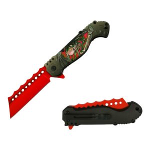 4.75" Razor Tactical Spring Assist Pocket Knife - Gray Skeleton (Box 65)