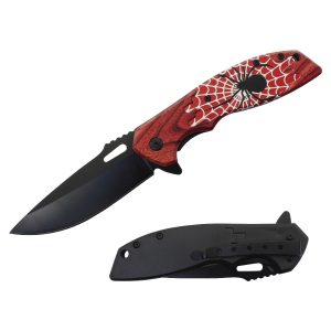 8.25" Razor Tactical Spring Assist Knife W/ Abs Handle - Spider Web (Box 219)