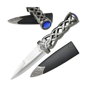 9" Snake Eye Tactical Knife - Medieval Blue Gem Scottish
