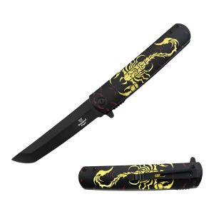 3.75" Snake Eye Tactical Spring Assist Knife - Scorpio (Box 133)
