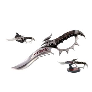 15.5" Snake Eye Fantasy Dagger W/ Display Stand