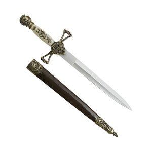 14" Snake Eye Mini Medieval Sword W/ Knight Pommel