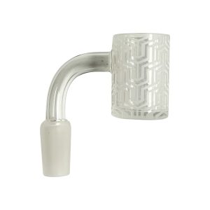 14mm Male 90 Degree Banger 5ct - Sandblasted Pattern