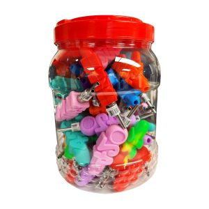 10mm Silicone Nectar Collector 50ct Jar - Love & 420