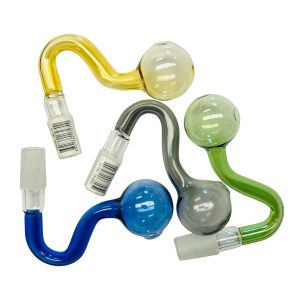 14mm Male S Bend Oil Burner Joint 5ct - Assorted Colors