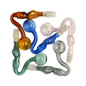14mm Male Oscar Lady S Bend Oil Burner Joint 5ct - Assorted Colors