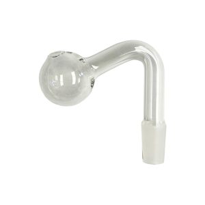 14mm Male 45 Degree L Bend Oil Burner Joint 5ct - Clear