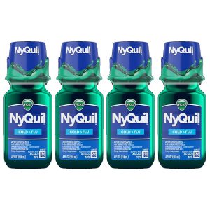 Nyquil Cold & Flu 4oz Bottle 4pk - Original