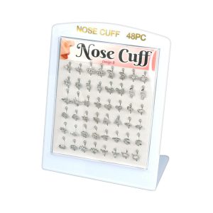 Nose Cuff Silver Mini Display 48ct - Design B