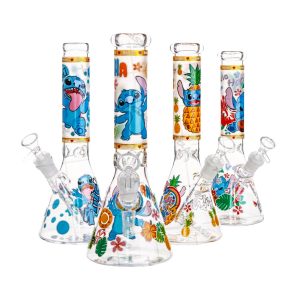 10" Stitch Glass Water Pipe