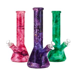 16" Pink Marbled Water Pipe
