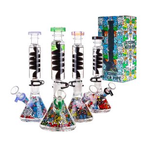 9" Doodle land Clycerine Water Pipe