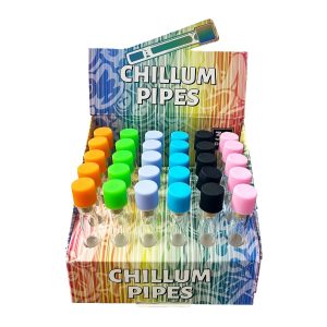 Chillum Pipes W/ Silicone Lid M-Shape Filter Roll Paper 30ct