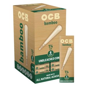 OCB Bamboo 1 1/4 Cones 6pk 24ct