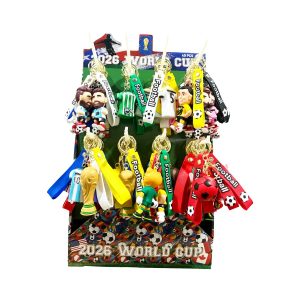 World Cup Football Keychain Display 40ct