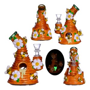 6" Bee Colony Chalice Water Pipe