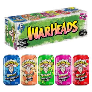 Warheads Sour Soda Can 12oz 12ct