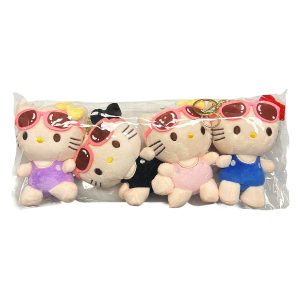 Hello Kitty Stuffed Keychain Assorted Color 4ct