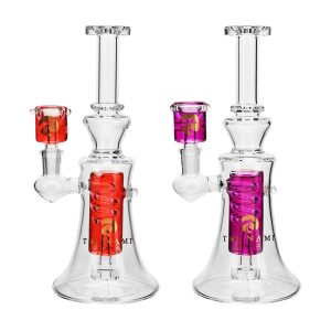 Tsunami 9" Premium Glycerine Swirl Glass Water Pipe