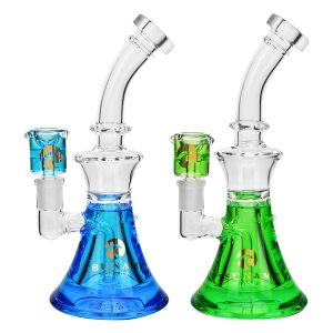 Tsunami 9" Premium Glycerine Curved Neck Glass Water Pipe