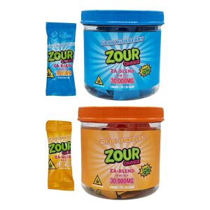 Zour Chews ZA-Blend D8+D9+THC-P 1000mg Gummies 30ct Jar