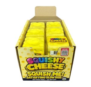 Squishy Cheese Cube Toy 12ct