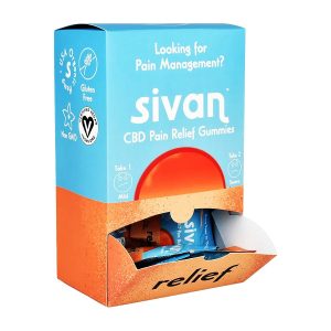 Sivan CBD Pain Relief 150mg Gummies 5pk 10ct Gravity Display - Tangerine