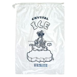 8lbs Crystal Drawstring Ice Bags 500ct