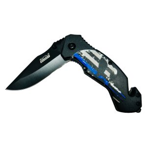 Battle Buddy Knives Spring Assist Knife - Police Punisher Skull (Box 61)