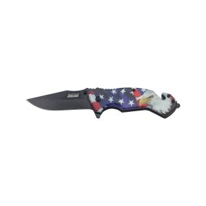 Battle Buddy Knives Spring Assist Knife - Bald Eagle Over Flag (Box 73)