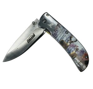 Battle Buddy Knives Spring Assist Knife - Deer in Woods Handle (Box 35)