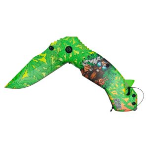 Blazing Buddies Knives Spring Assist Knife - Stoned Squatch Pot (Box 45)