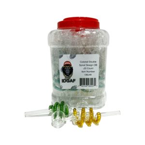 IDGAF Colored Double Spiral Design Oil Burner 20ct Jar