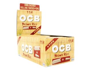 OCB Brown Rice 1 1/4 Papers + Tips 24ct