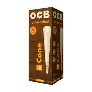 OCB Unbleached Virgin 1 1/4 Cone Tower 75ct