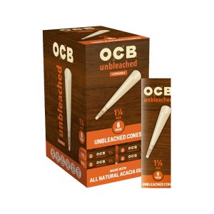 OCB Unbleached Virgin 1 1/4 Cones 6pk 24ct