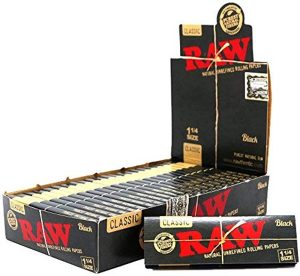 Raw Classic Black 1 1/4 Papers 24ct
