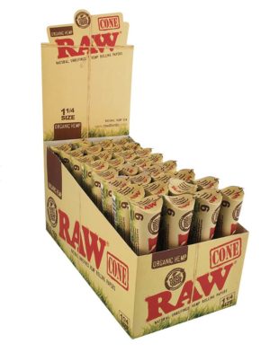 Raw Organic Hemp 1 1/4 Cones 6pk 32ct
