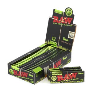 Raw Black Organic Hemp 1 1/4 Papers 24ct