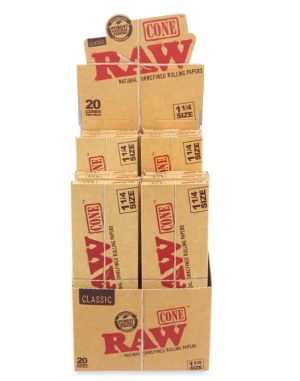 Raw Classic 1 1/4 Cones 20pk 12ct