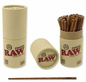 Raw Natural Wood Pokers Small Size 50ct