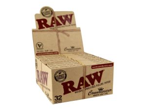 Raw Connoisseur Organic Hemp Slim King Papers + Tips 24ct