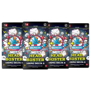Remedy Head Buster 500mg Gummies 30ct Gravity Display