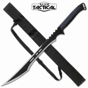 27'' Razor Tactical Machete Thickness W/Sheath  - Black