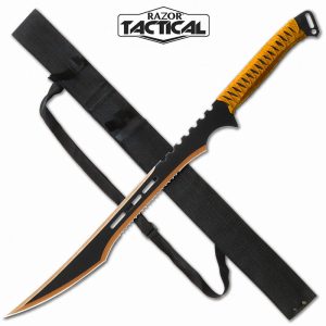 27'' Razor Tactical Machete Thickness W/Sheath - Orange