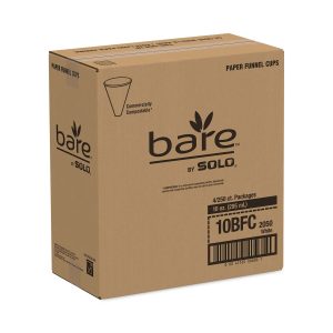 Bare Paper Funnel Cups 250ct