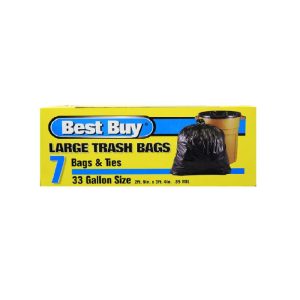 Best Buy Large Trash Bag 33 Gallon 12pk 7ct